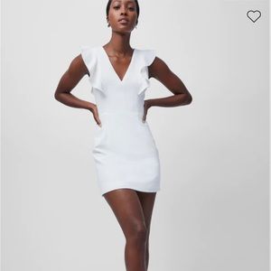 FRENCH CONNECTION Whisper Ruffle V Neck Dress Size 10